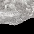 Artistic Modern Ceiling Design Featuring White Wavy Layered 3D Patterns
