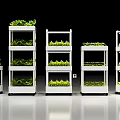 Vertical Multi Tiered Indoor Agricultural Equipment with Green Plant Growing Shelves