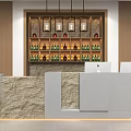 Modern Front Desk Bar 3d model
