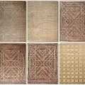 Square Rugs With Neutral Tones And Geometric Patterns For Modern Home Decor 3d model