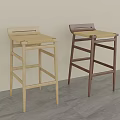Stylish Solid Wood Bar Stools With Practical Backrest For Modern Home Kitchen Counter And Bar