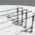 Industrial Construction Equipment Multiple Tower Cranes Arranged As Heavy Duty Machinery Units