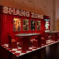 SHANG ZONG Fa Themed Photo Check-in Spot With Red Background And Stamp Style Decorations