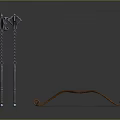 Crossbow Mechanical Crossbow Shift Bow and Arrow Shoot Far Equipment Weapons High-tech Crossbow 3d model