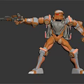 Modern Game Character Sci-Fi Warrior Future Warrior Super Soldier Magic Warrior 3d model