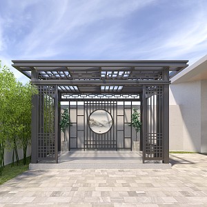 New Chinese pavilion 3d model