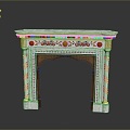 Gate House Stone Gate House Gate Post Stone Gate Post Ruin Gate Post Arch Stone Post Outdoor Articles Realistic 3d model