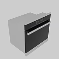 Sleek Black Kitchen Oven With Glass Door And Digital Display Panel