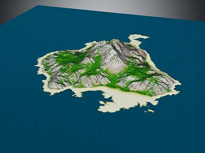 modern topography, geores, mountain topography 3d model