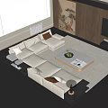 Modern Sofa Coffee Table Combination Sofa Coffee Table 3d model