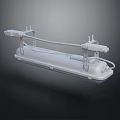 Modern Linear Chandelier With Sleek White Metal Frame And Hanging Structure Design