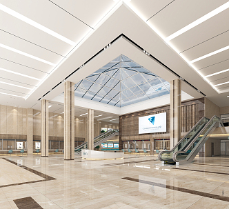 Modern Hospital Hall Foyer 3d model