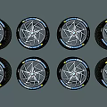 Various Car Tire And Wheel Rim Designs With Tread Patterns And Rims