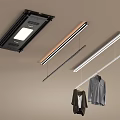 Different Types of Hanging Closet Systems with LED Light and Garments