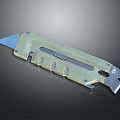 Ornamental Decoration Set Featuring Green Handle Metal Blade Decorative Knife With Unique Hole Design