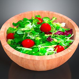 Cold dishes cold vegetables green leafy vegetables rape 3d model