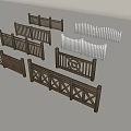 Wooden Railings In Various Styles Featuring Cross Circular And Picket Designs