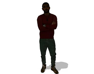 Modern Men Men's Characters 3d model