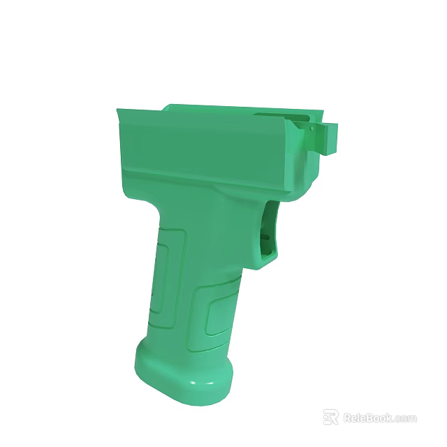 Vibrant Green Plastic Toy Gun Model With Ergonomic Handle Design 3d model 