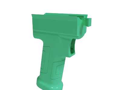 Vibrant Green Plastic Toy Gun Model With Ergonomic Handle Design 3d model