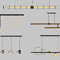 Modern chandelier combination 3d model