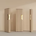 Modern Minimalist Wooden Room Dividers with Built in Lighting for Interior Partition