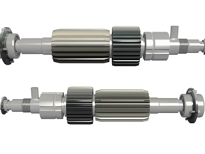 High Quality Automotive Drive Shaft Parts With Gear And Metal Structure 3d model