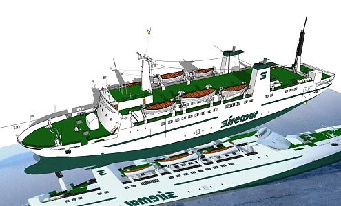 modern cruise ship 3d model