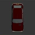 Red Vintage Compact Car With Two Tone Body And Classic Design Elements 3d model
