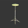 Drum Cymbal On Chrome Stand Reflective Surface Musical Instrument Setup Studio 3d model