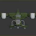 Futuristic Green Cosmic Aerospace Craft With Transparent Cockpit And Circular Propulsion