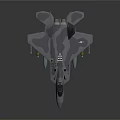 Gray Fighter Airplane Model With Mounted Missiles And Military Markings