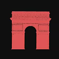 Ancient Triumphal Arch Historical Architecture Design With Intricate Carvings And Arched Doorways