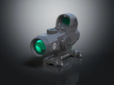 Vortex Tactical Optical Scope With Green Reticle And Mounting Base 3d model
