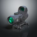 Vortex Tactical Optical Scope With Green Reticle And Mounting Base 3d model