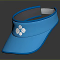 Stylish Blue Visor Hat with White Paw Print Design for Summer Sun Protection