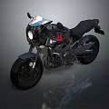 Sleek Modern Motorcycle Featuring Black Frame Red Accents And Leather Seat