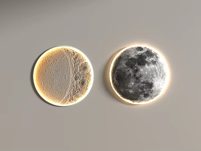 modern wall lamp moon lamp 3d model
