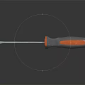 Durable Professional Screwdriver With Gray And Orange Handle Metal Shaft For Home Use