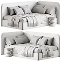 Modern Soft Upholstered Kids Bed With Lovely Fox Pillows And Multiple Fabric Color Choices
