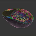 Modern Wireless Computer Mouse With Gray Mesh Texture Surface And Ergonomic Design