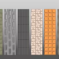 Various Textured Background Wall Designs With Different Colors And Patterns 3d model