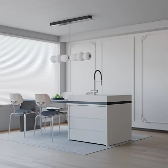 Modern table combination 3d model