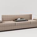 New Chinese-style Rohan Bed Multi-person Sofa 3d model