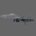 Modern Gray Fighter Jet With Streamlined Design And Cockpit Details 3d model