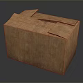 Household Storage Cardboard Box With Open Top Brown Material And Folded Flaps