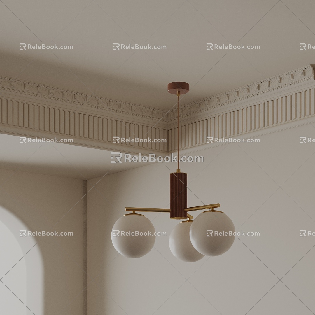 Modern chandelier 3d model