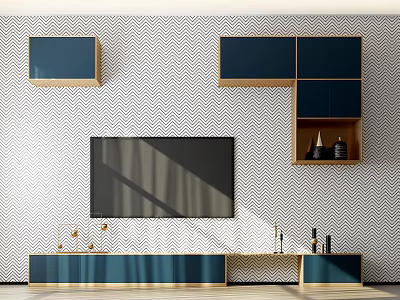 Modern TV Background Cabinet TV Cabinet TV Background Cabinet 3d model