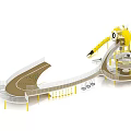Fun Colorful Modern Playground Equipment With Slide Swings And Circular Structure