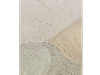Abstract Painting With Textured Brushstrokes And Soft Beige Gray Brown Tones 3d model